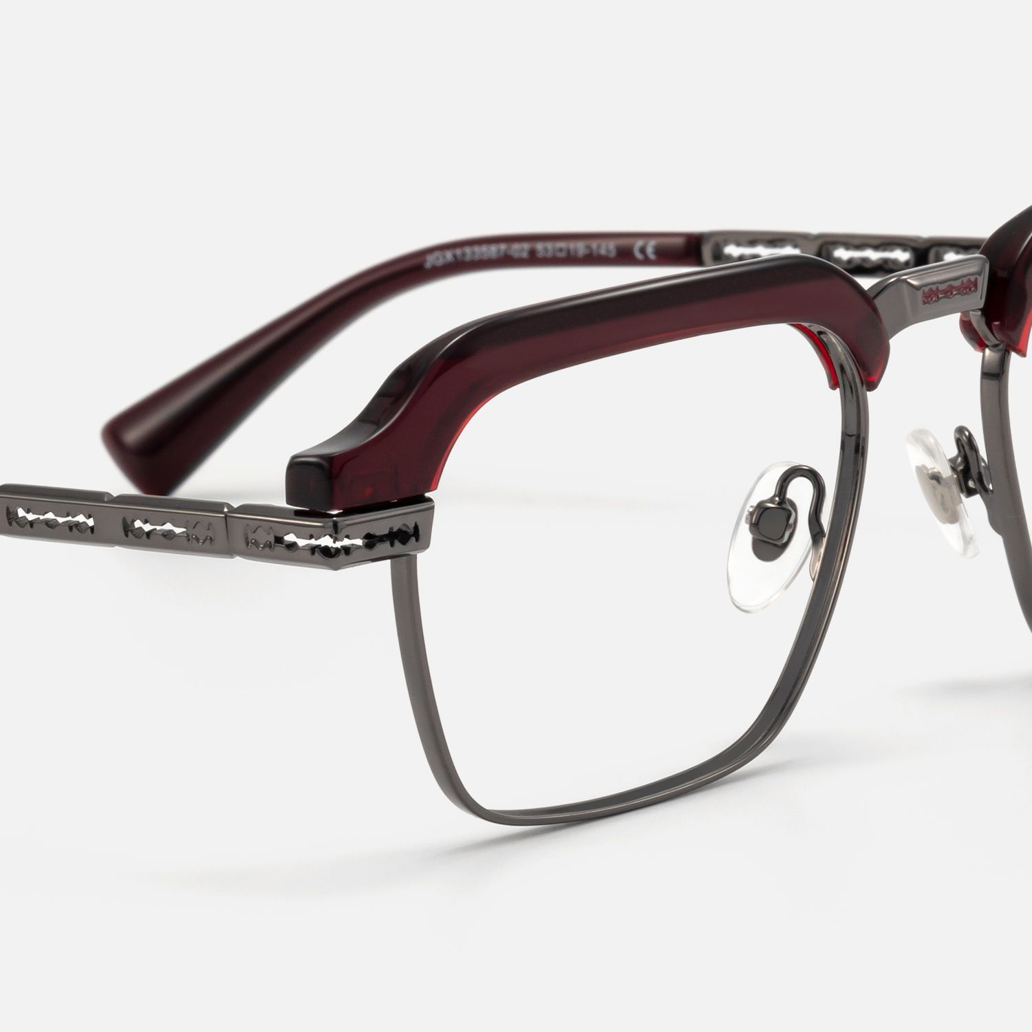 Archive - Rectangle Red Eyeglasses product detail 4