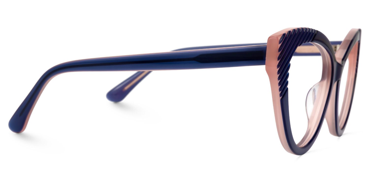 Danail - Cat Eye Blue Eyeglasses | Vooglam 4