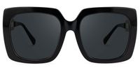 Dascha - Square Black Sunglasses | Vooglam Angle View