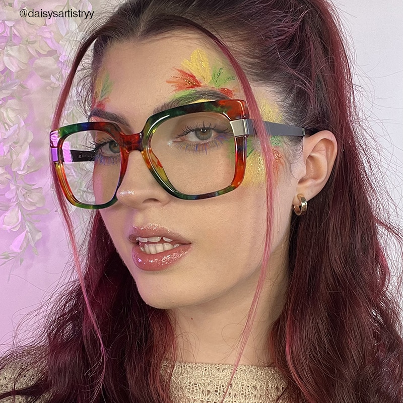 Ayomide - Square Multicolor Eyeglasses | Vooglam