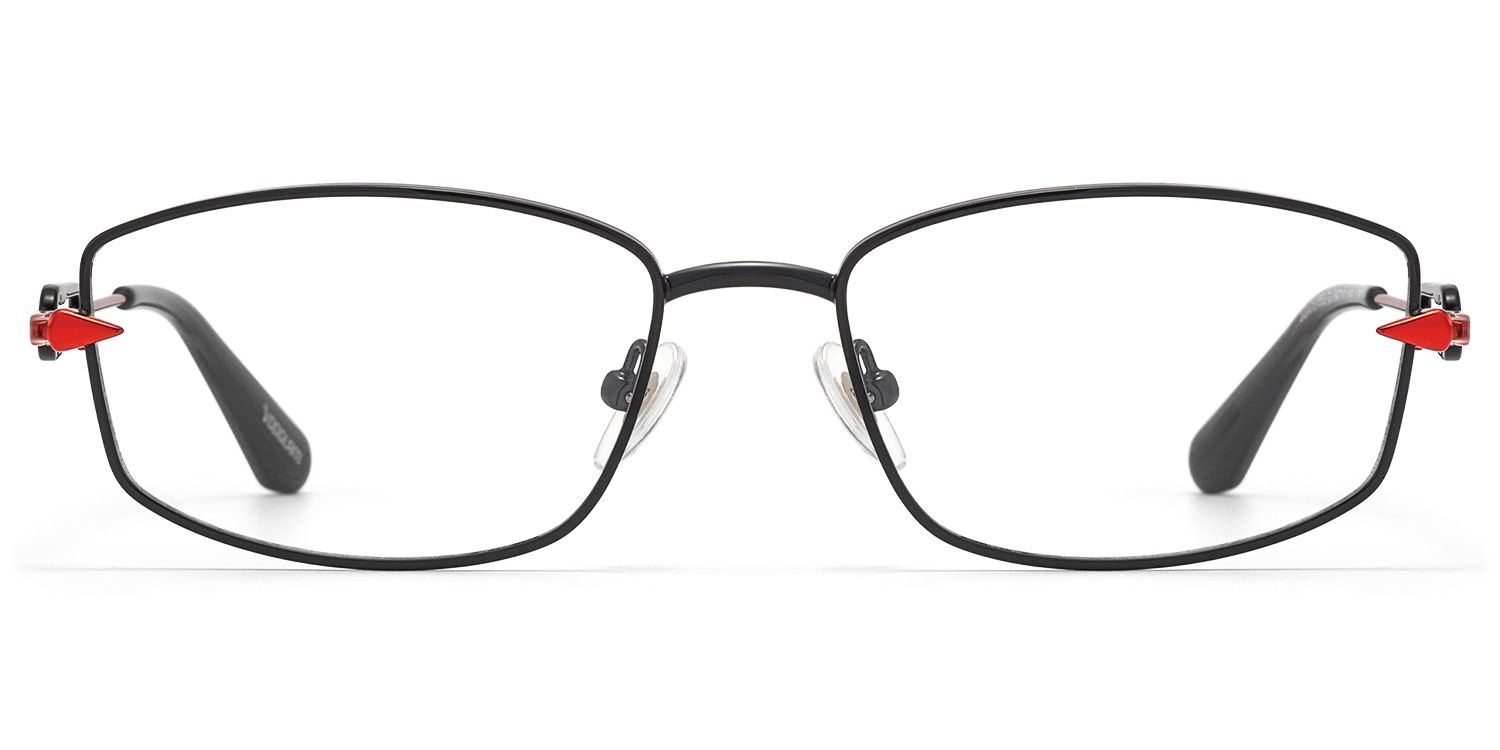 Bladework - Rectangle Black Eyeglasses | Vooglam Product Details 1