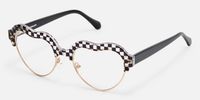 Hannah - Wide Heart Pattern Eyeglasses | Vooglam Front View