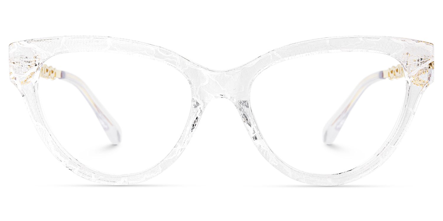 Rhapsody - Butterfly White Eyeglasses | Vooglam Angle View