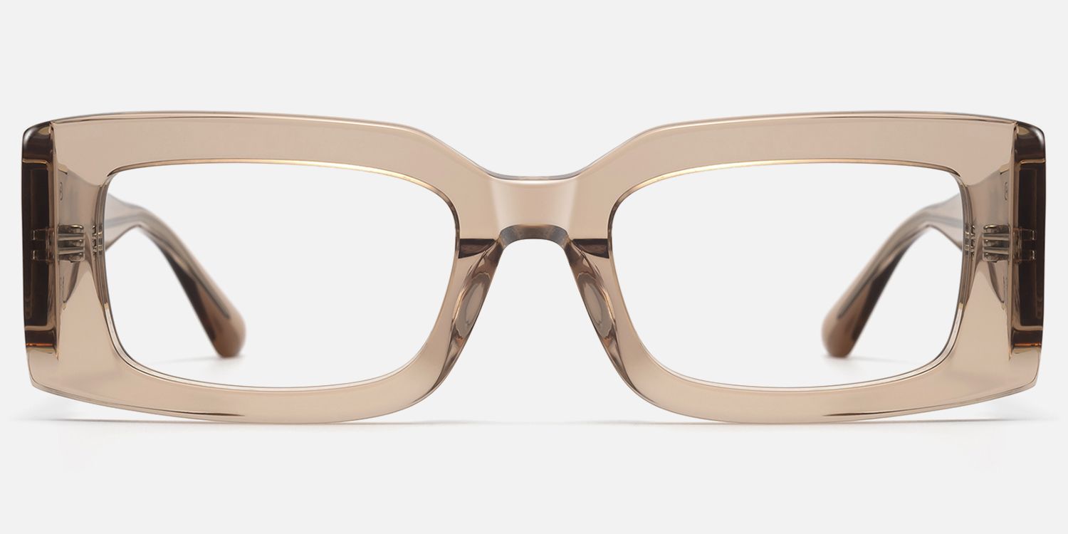 Aurelia - Rectangle Champagne Eyeglasses product detail 2