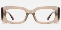 Aurelia - Bold Champagne Gold Accent Glasses | Vooglam Angle View