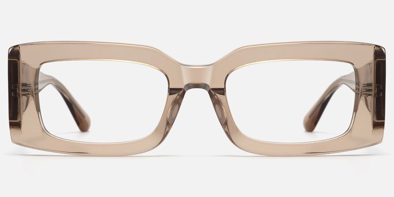 Aurelia - Rectangle Champagne Eyeglasses
