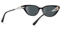 Naoya - Cat Eye Black Sunglasses | Vooglam Side View