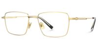 Mono - Rectangle Gold Eyeglasses - 2