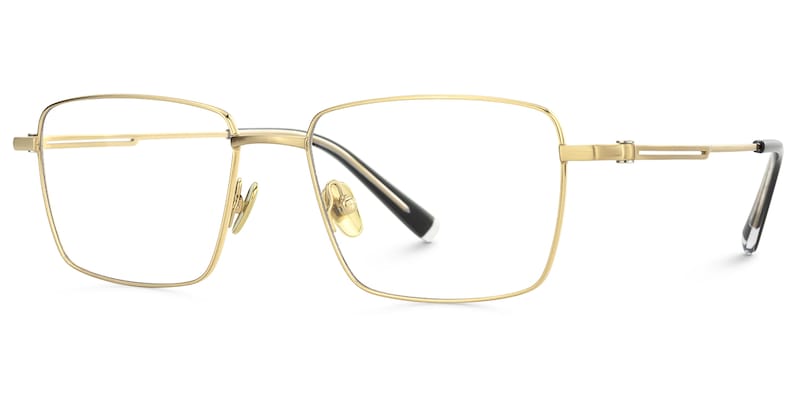 Mono - Rectangle Gold Eyeglasses