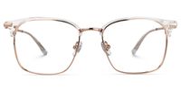 Derion - Browline Crystal Eyeglasses | Vooglam Angle View