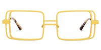 Fergus - Rectangle Yellow Eyeglasses | Vooglam Angle View