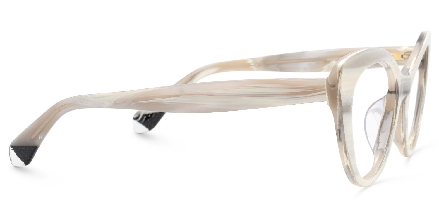 Naira - Cat Eye White Eyeglasses | Vooglam 4