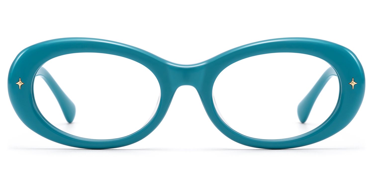 Frame Size of Vexa - Vibrant Blue Thick Acetate Frames | Vooglam
