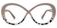 Serena - Oval Brown/Tortoise Eyeglasses | Vooglam Angle View