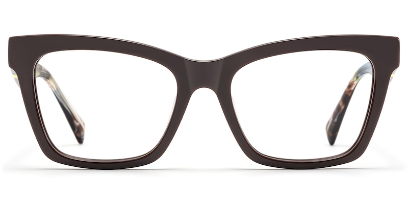 Vibranium - Rectangle Brown Eyeglasses