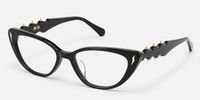 As If - Cat Eye Black Eyeglasses | Vooglam Front View