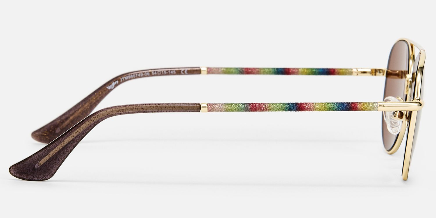 Joni - Aviator Two-tone Sunglasses | Vooglam Side View
