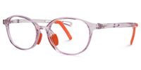 Hadley - Oval Purple Kids Eyeglasses | Vooglam Front View