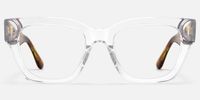 Asante - Square Transparent Eyeglasses | Vooglam Angle View