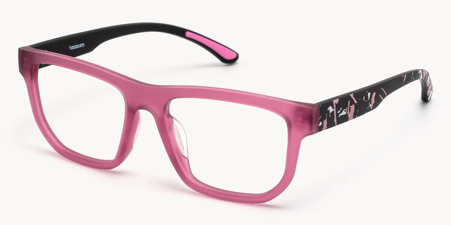 Nocturnal - Geometric Purple Eyeglasses