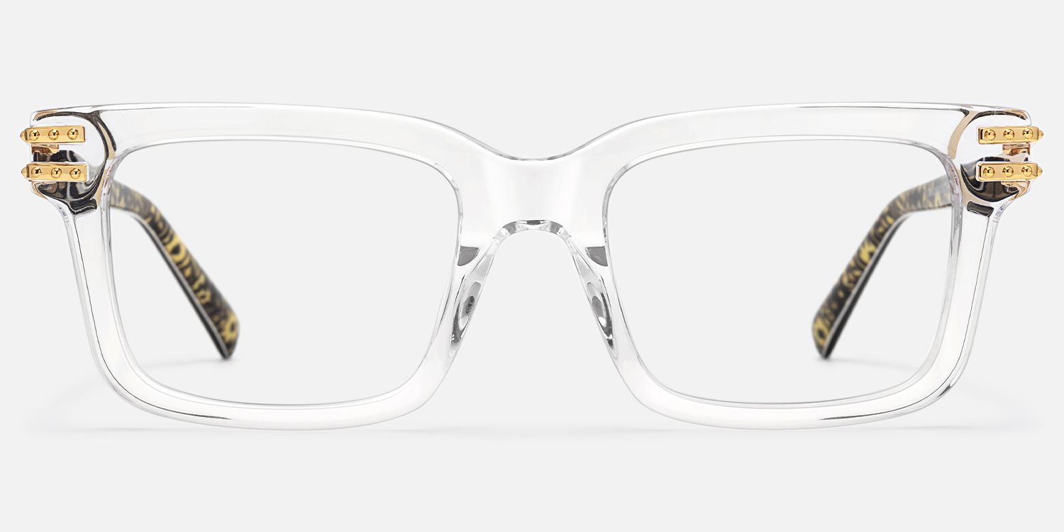 Anansi - Rectangle Transparent Eyeglasses | Vooglam Angle View