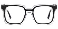 Fenicia - Square Black/Crystal Eyeglasses | Vooglam Angle View