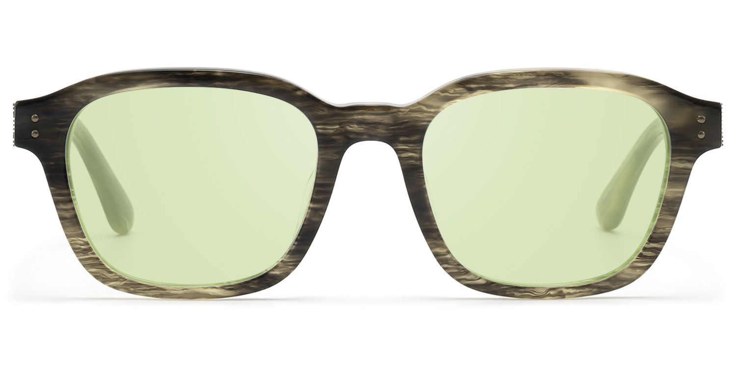 Frame Size of Rainier - Green Tint Earth Tone Marble Shades | Vooglam