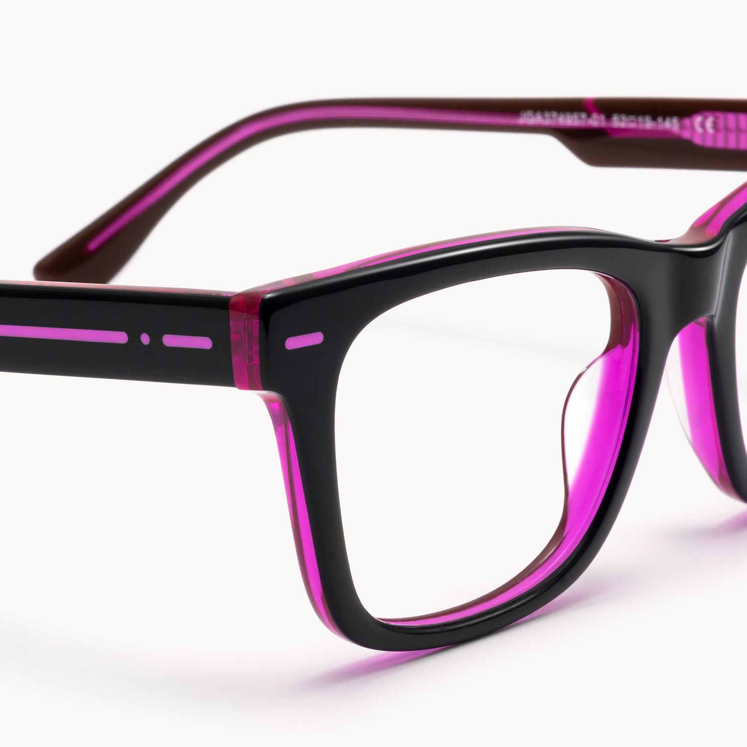 NWT WOMEN\'S IN STYLE EYEGLASS FRAMES ISDF20 BLACK PINK Ether - Square Black Eyeglasses | Vooglam main image 2