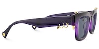 Sabrina - Rectangle Purple Sunglasses - 4