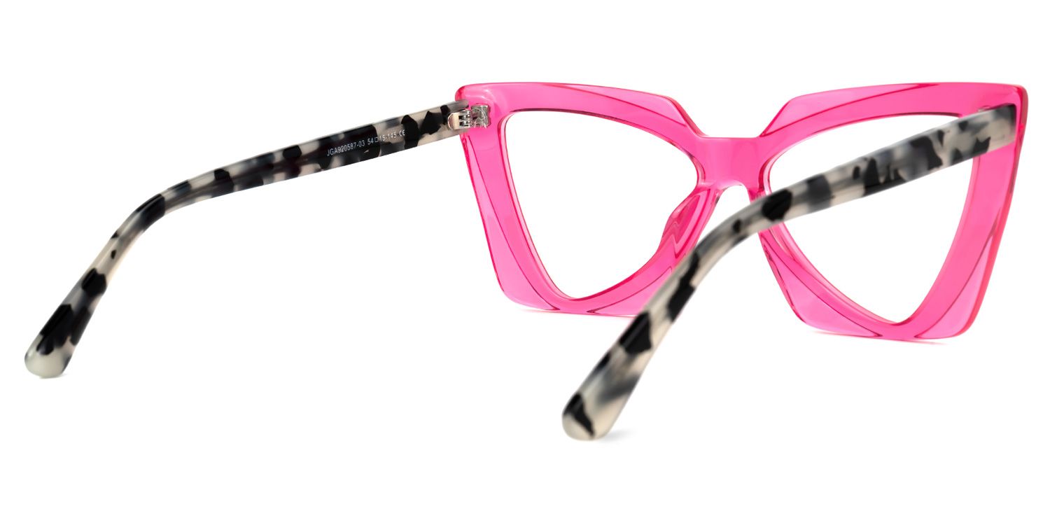 Deshawn - Cat Eye Pink Eyeglasses | Vooglam Side View