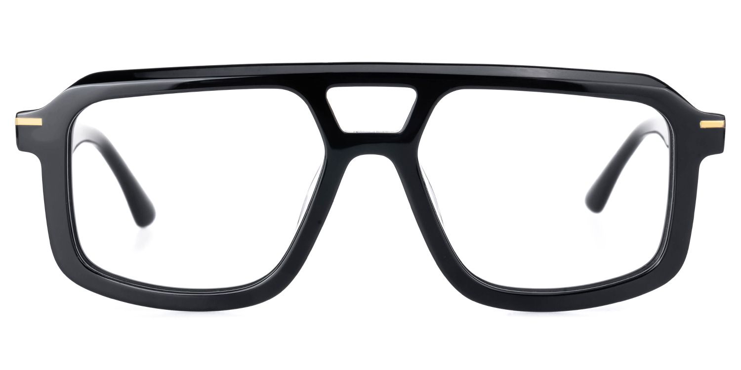 Eliyahu - Aviator Black Eyeglasses | Vooglam Angle View