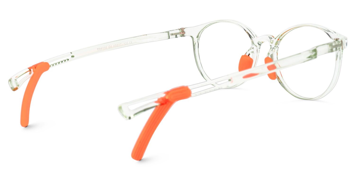 Joshua - Round Green Kids Eyeglasses | Vooglam Side View