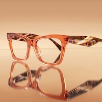 Vibranium - Rectangle Orange Eyeglasses - 1
