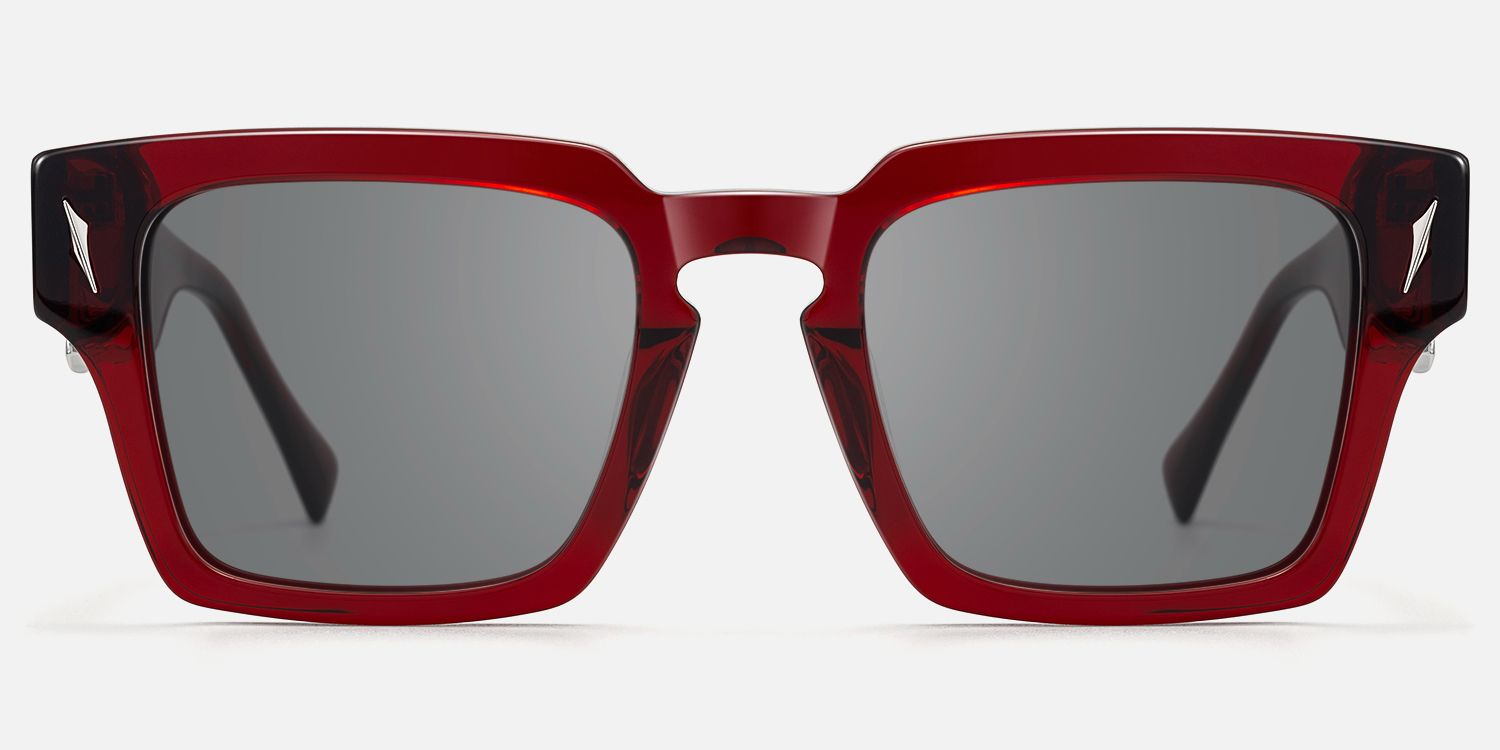Stiletto - Rectangle Red Sunglasses product detail 2