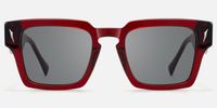Stiletto - Rectangle Red Sunglasses | Vooglam Angle View