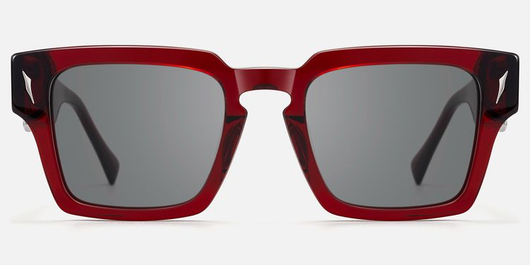 Stiletto - Red Sword Rectangle Sunglasses | Vooglam