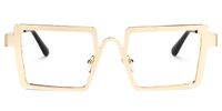 Cairbre - Refined Rectangle Gold Eyeglasses | Vooglam Angle View
