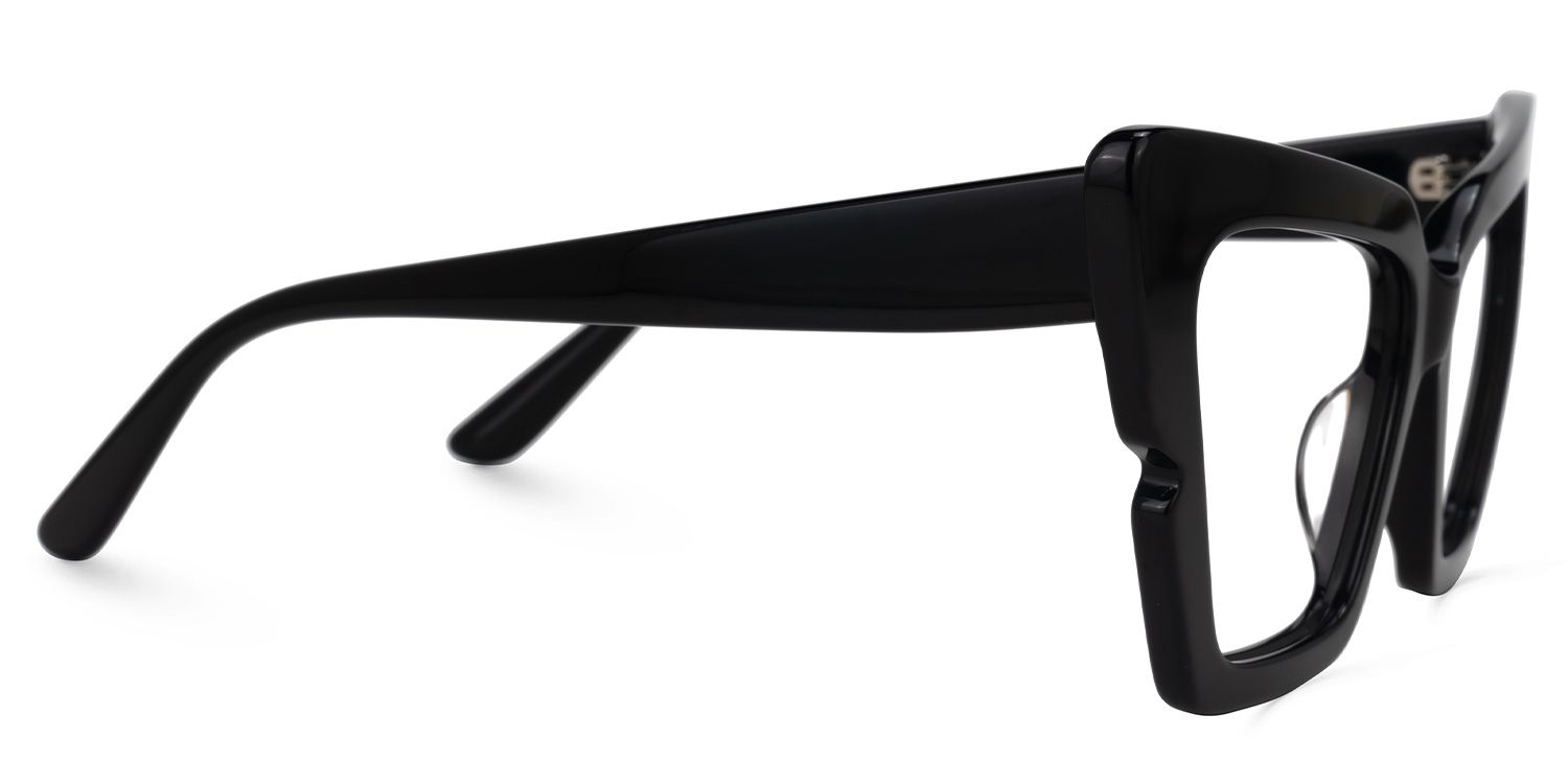 Fabiano - Cat Eye Black Eyeglasses | Vooglam 4