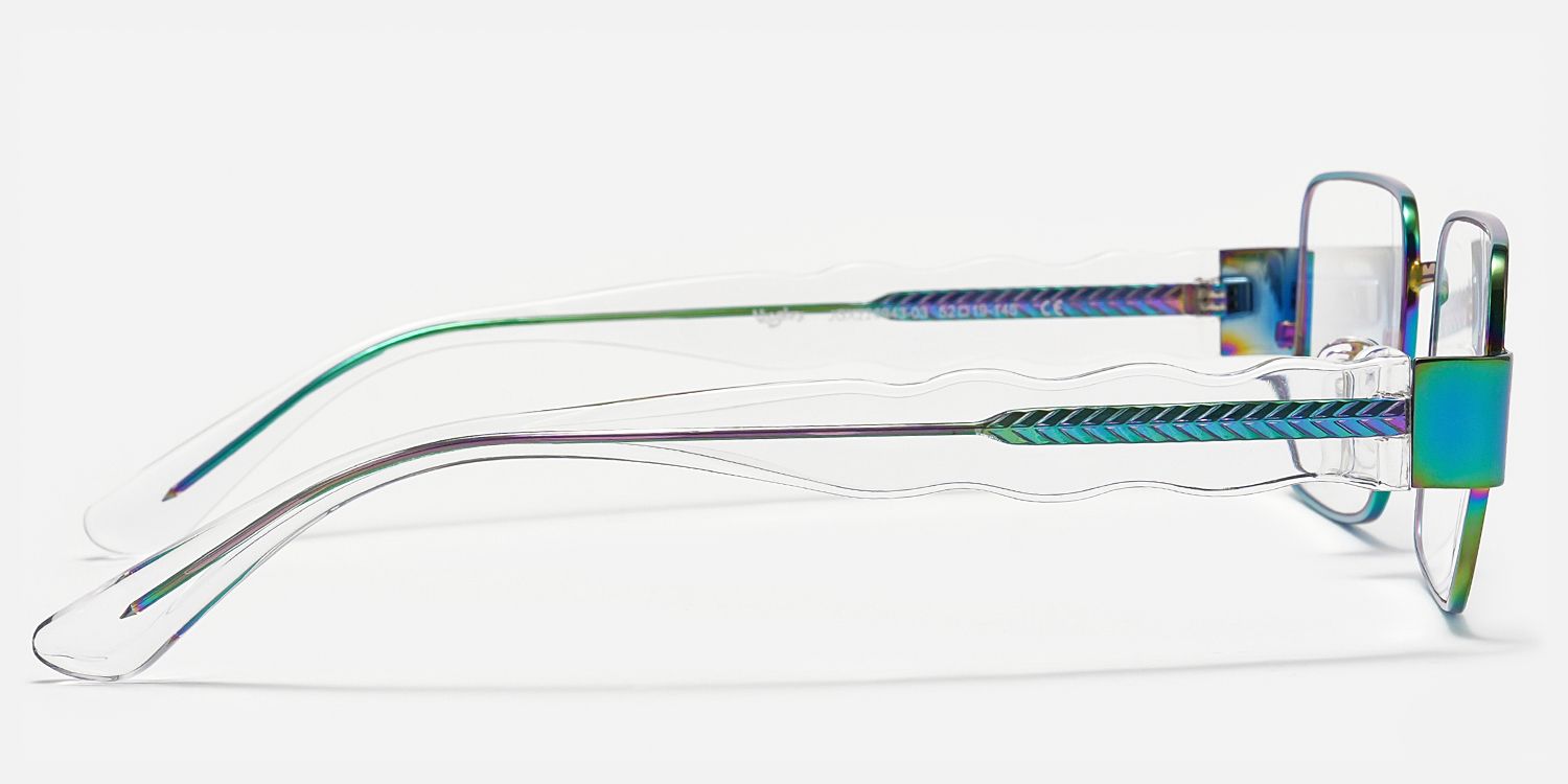 Odelya - Rectangle Multicolor Eyeglasses | Vooglam Side View