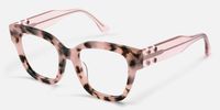 Lorette - Square Pink Eyeglasses | Vooglam Front View
