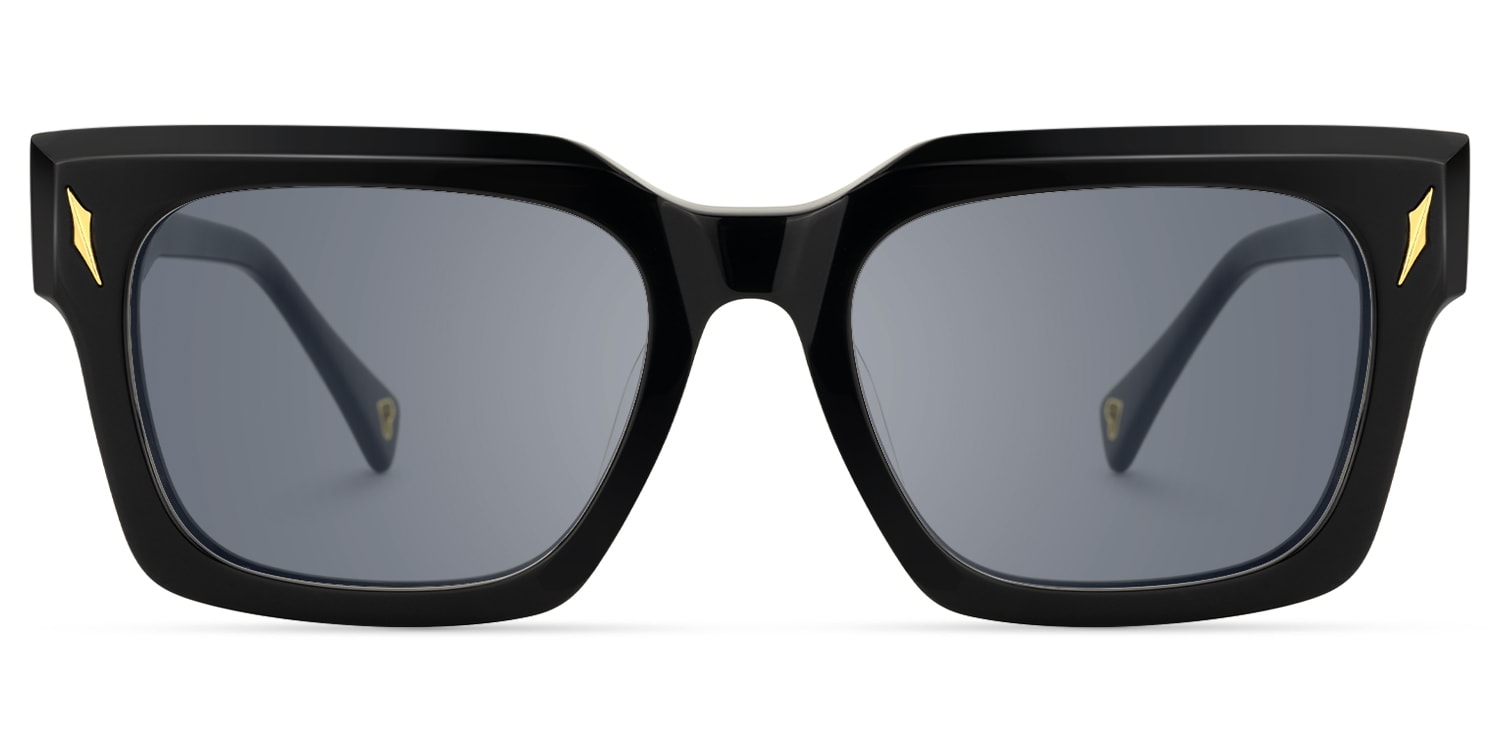 Mahola - Rectangle Black Sunglasses - 1