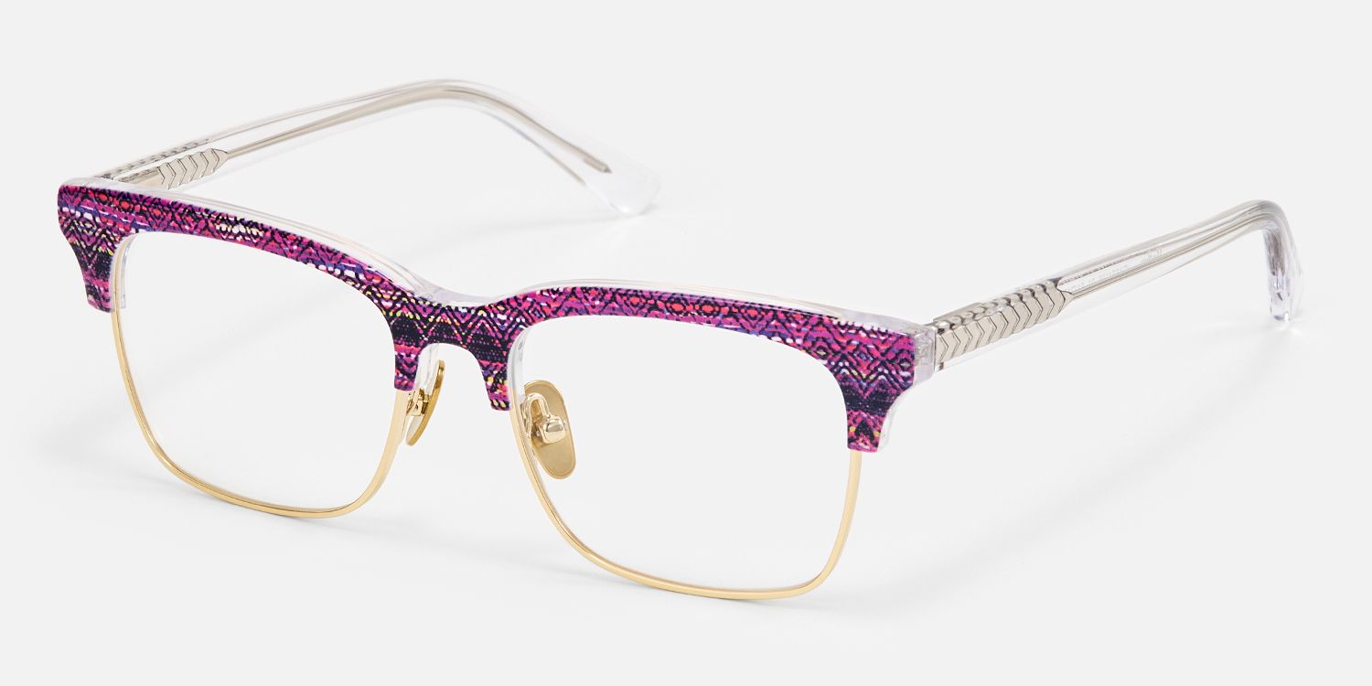 Cosmic - Browline Pattern Eyeglasses | Vooglam Front View