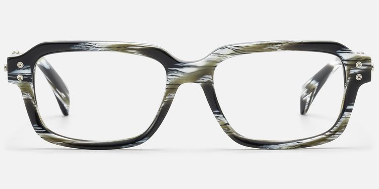 Anacortes - Gray Horn Rim Guitar Temple Glasses | Vooglam