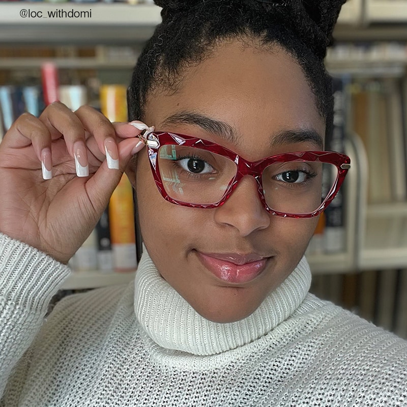 Annie - Rectangle Red Eyeglasses