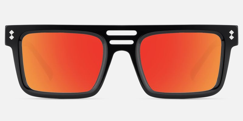 Ryan - Triple Bridge Orange Mirror Aviators | Vooglam