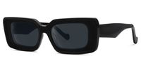 Kadmiel - Rectangle Black Prescription Sunglasses | Vooglam Front View