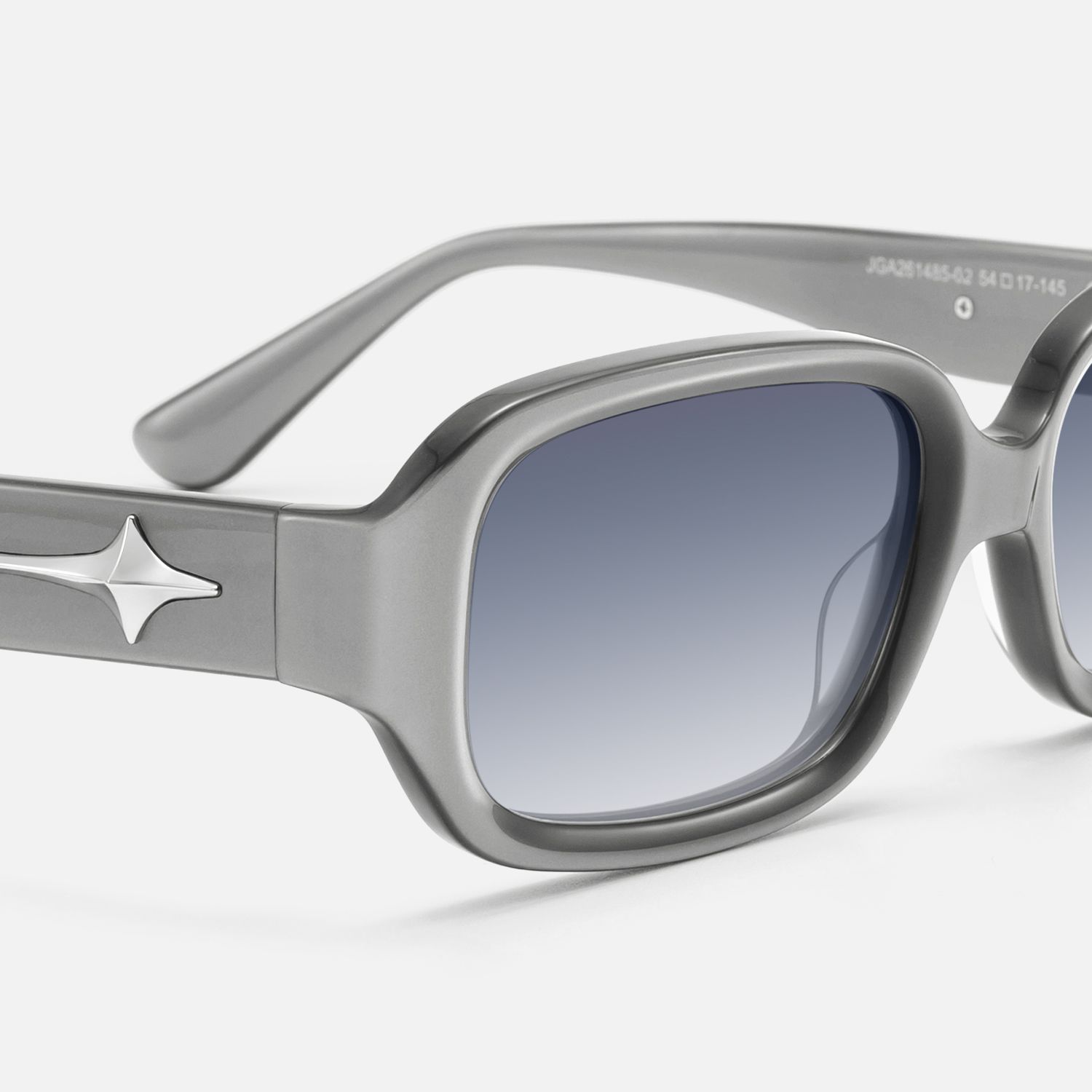 Prism - Pearlescent Silver Gradient Gray Sunnies by Vooglam - Design Details