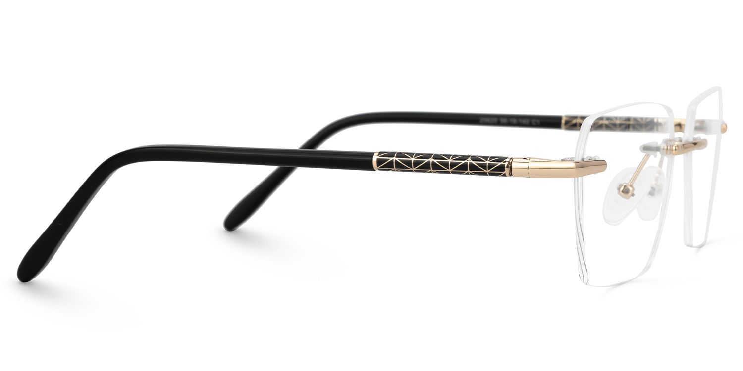 Faulkner - Geometric Gold Eyeglasses | Vooglam 4