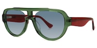 Adnan - Aviator Green Sunglasses - 2