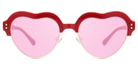 Hannah - Heart Red Sunglasses - 2
